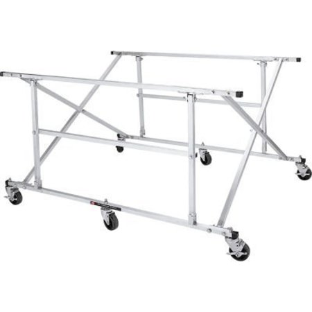 S AND H INDUSTRIES Keysco Mobile Pickup Bed Dolly, Aluminum, 48"W x 48"D x 34-1/2"H 73783